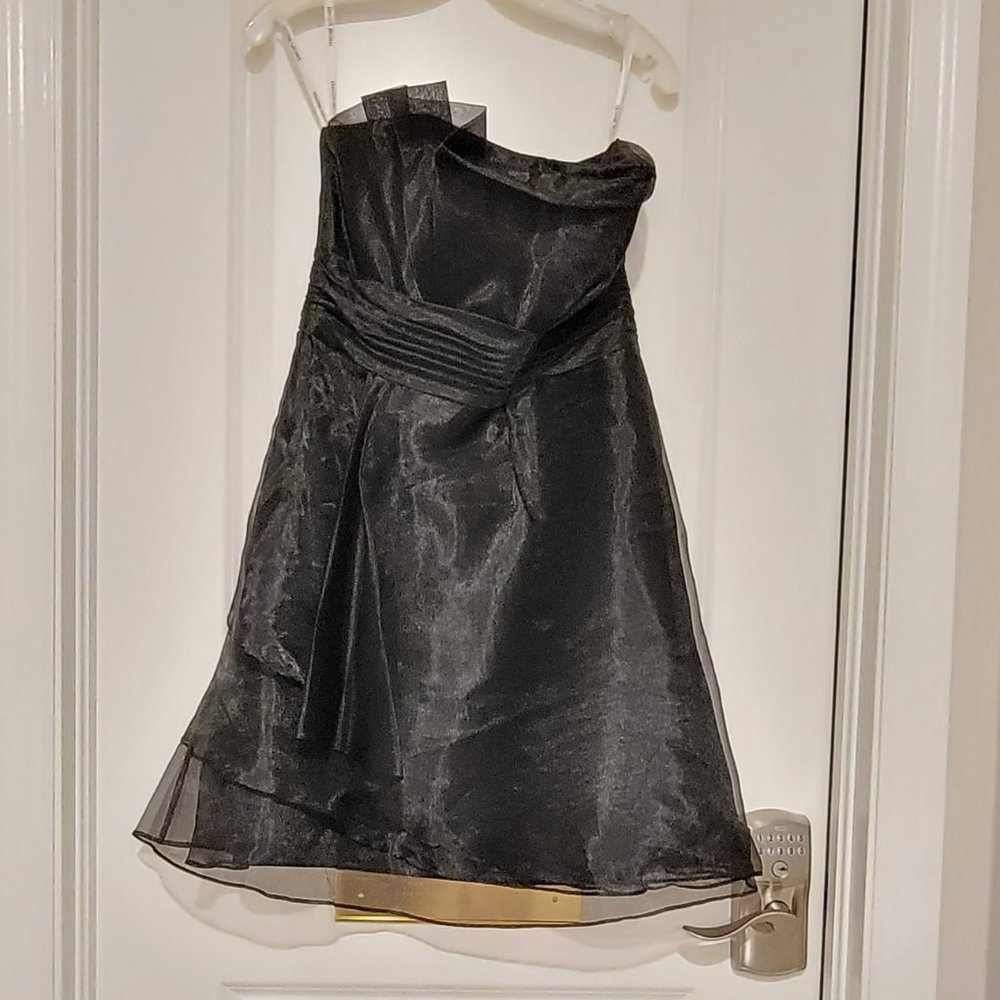 Beautiful Black Strapless Cocktail Dress (Size 8)
